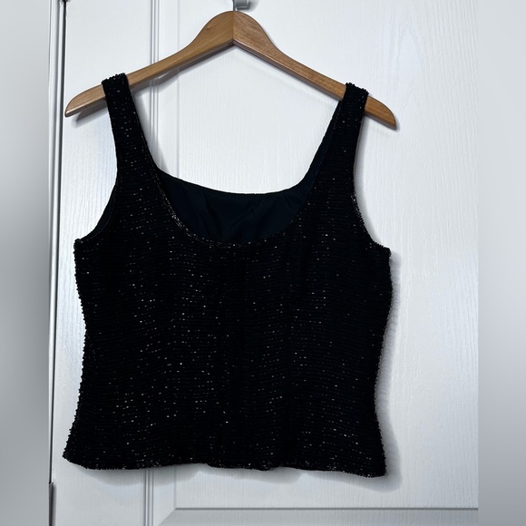 ANDRETTA DONATELLO Retro Black Beaded Whimsigoth Witchy Corsette Camisol… - Picture 2 of 14